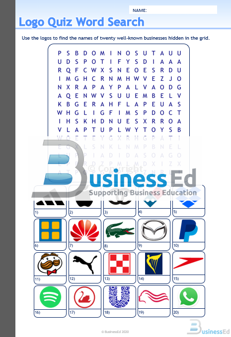 Logo Quiz Word Search