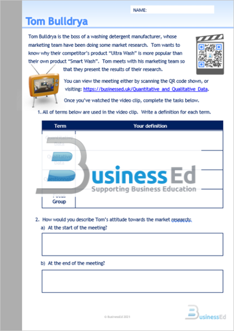 Tom Bulldrya Worksheet