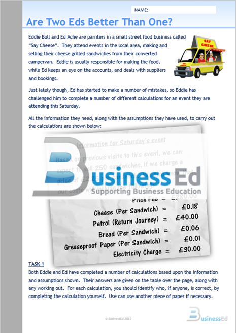 Are Two Ed's Better Than One? Worksheet