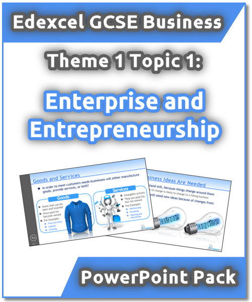 Edexcel GCSE Business Theme 1: 1. Enterprise and Entrepreneurship PowerPoint Pack