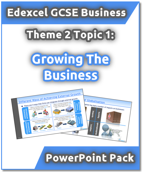 Edexcel GCSE Business Theme 2: 1. Growing the Business PowerPoint Pack