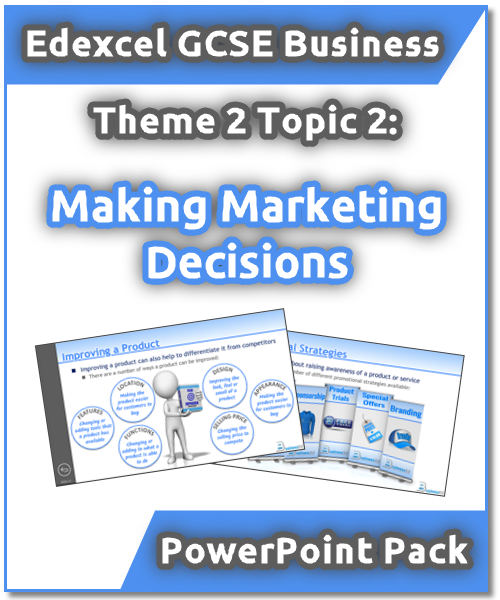 Edexcel GCSE Business Theme 2: 2. Making Marketing Decisions PowerPoint Pack