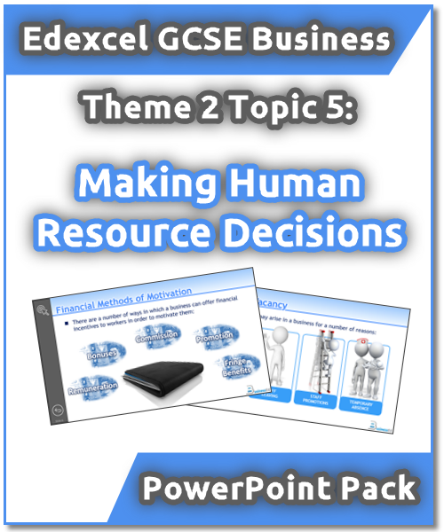 Edexcel GCSE Business Theme 2: 5. Making Human Resource Decisions PowerPoint Pack