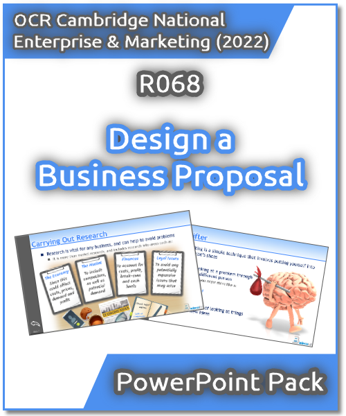 OCR Cambridge National in Enterprise and Marketing: R068: Design a Business Proposal PowerPoint Pack
